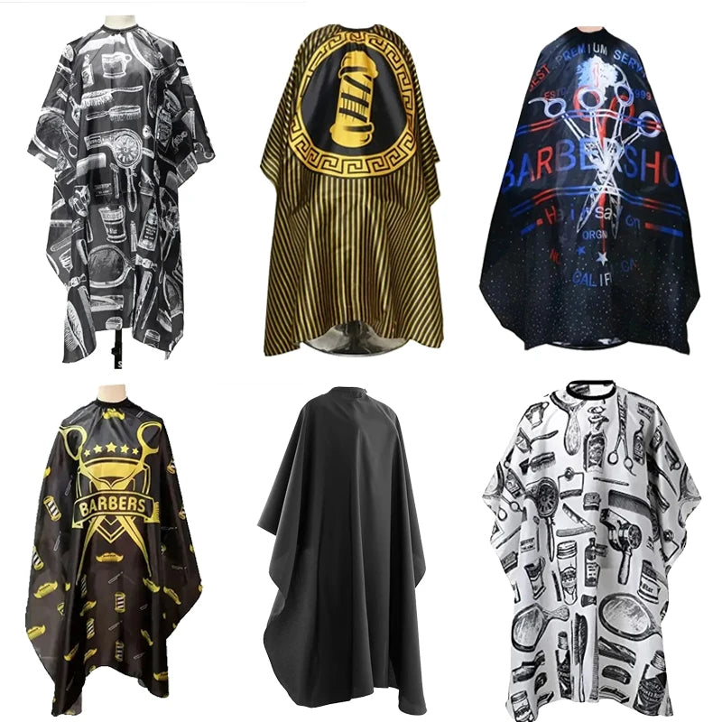 Professional Waterproof Barber Cape – Retro Taffeta Salon Haircut Salon Barber Cape Zpaxo