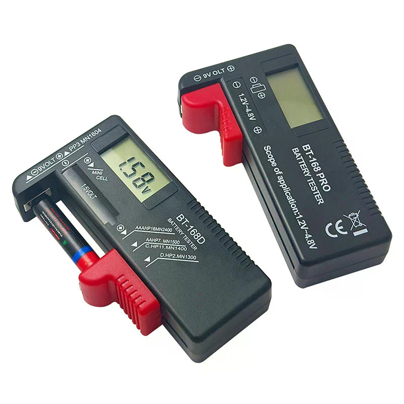 BT-168D Battery Tester Universal Digital LCD AA AAA CD 9V 1 5V Button Zpaxo