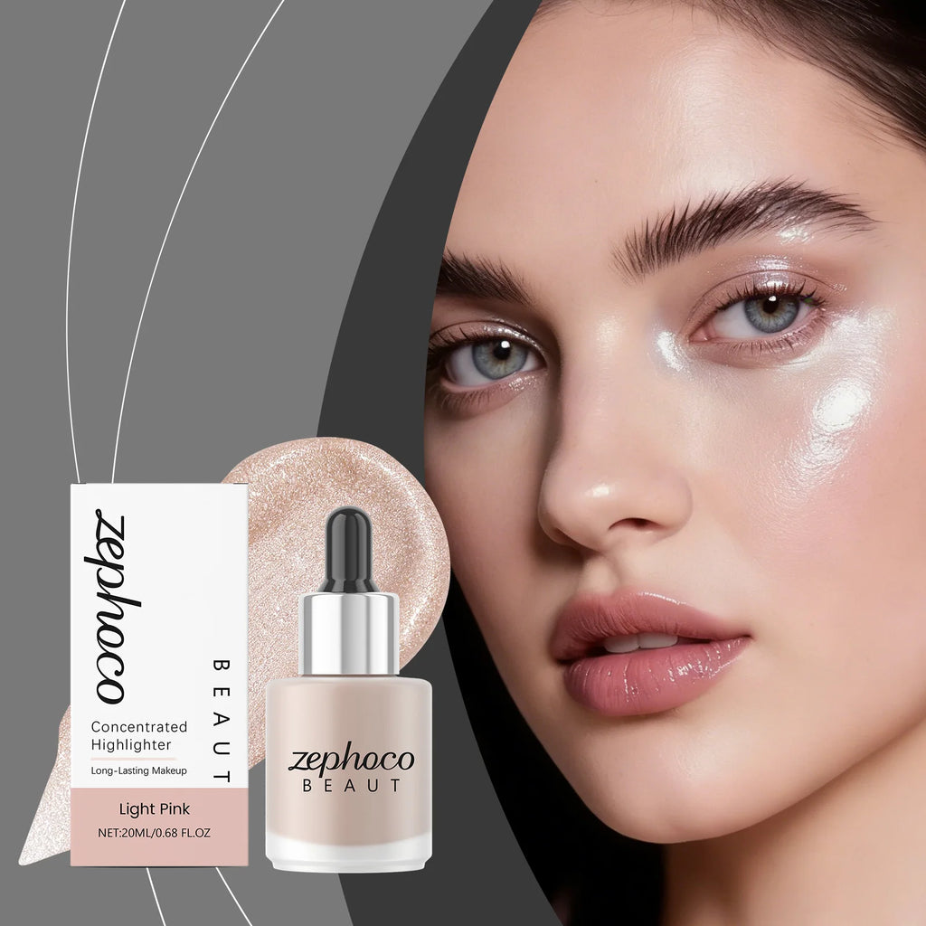 Concentrated Highlighter Liquid Enhance Skin Radiance Refined Makeup Effect Easy Application Suitable Daily Facial Makeup Zpaxo