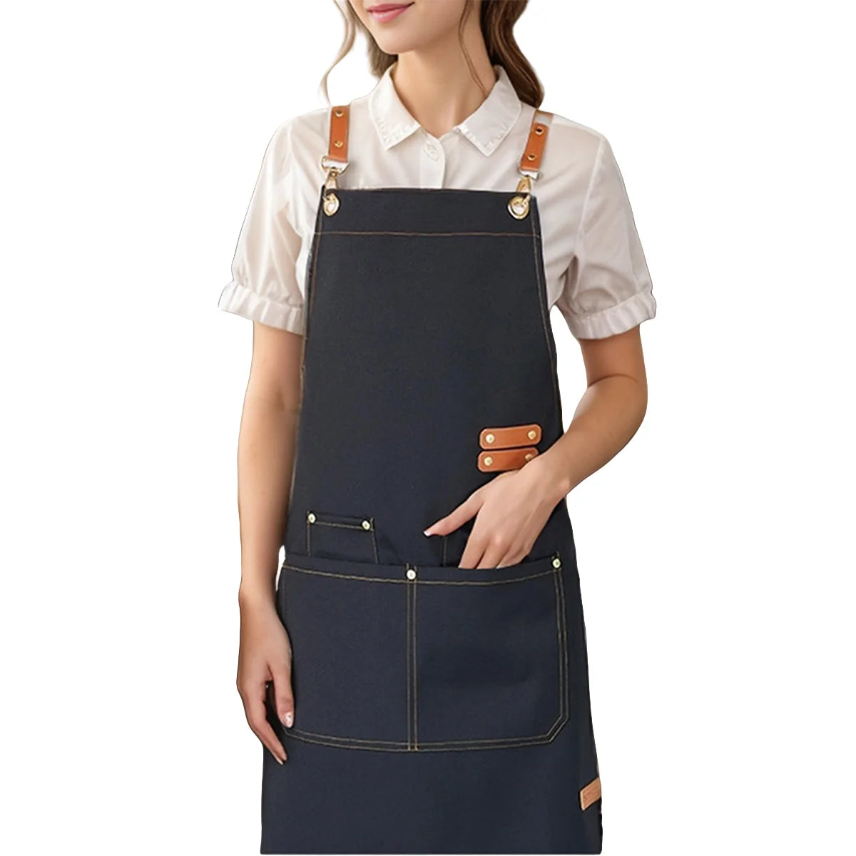 Multi-scene Work Apron Chefs Waiters Suitable Hotel Restaurant Coffee Zpaxo Black OneSize