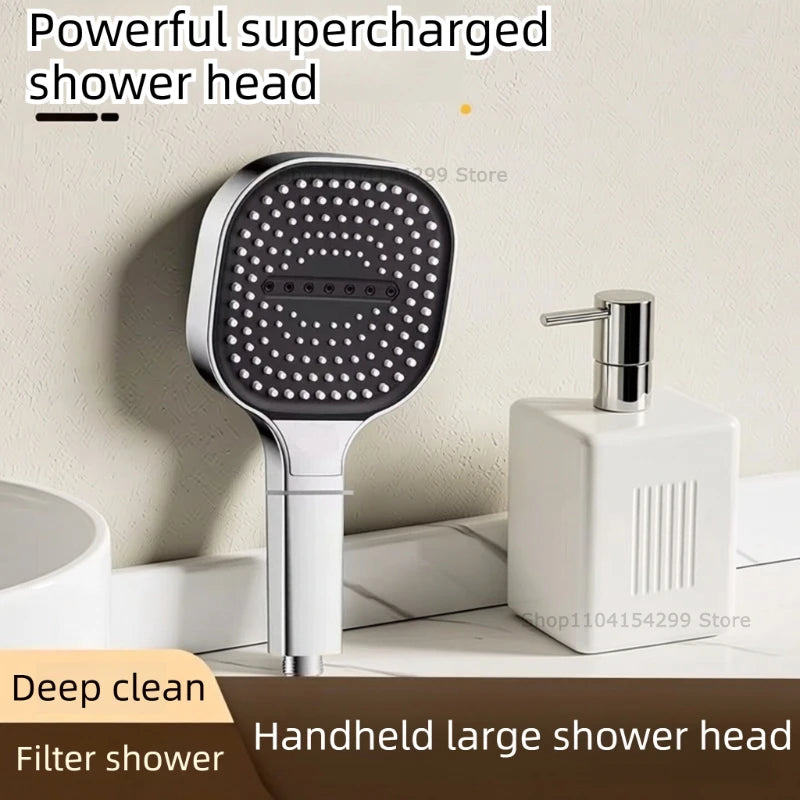 Shower Faucet Complete Shower Faucet High-pressure Showers Head with Adjustable High-Pressure Filter Portable One-Click Stop Zpaxo