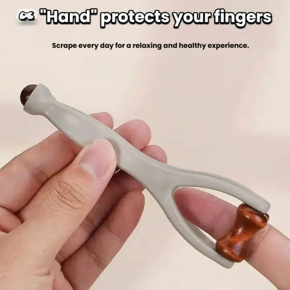 Solid Wood Finger Massage Roller with 360° Rollers Clip Design Finger Massager Acupressure Stick for Hand Meridian Relief Zpaxo