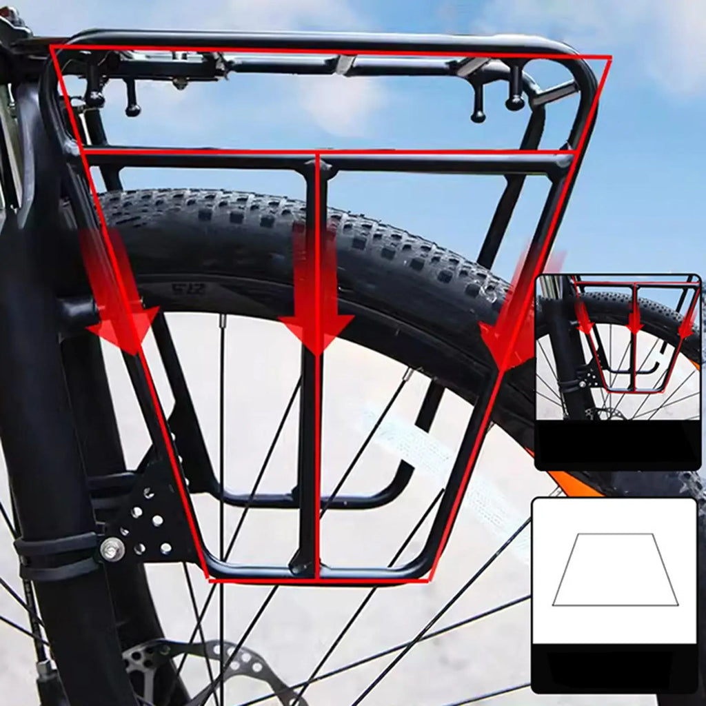 Road Bike Front Rack Stable Bicycles Stand Footstock Luggage Sports