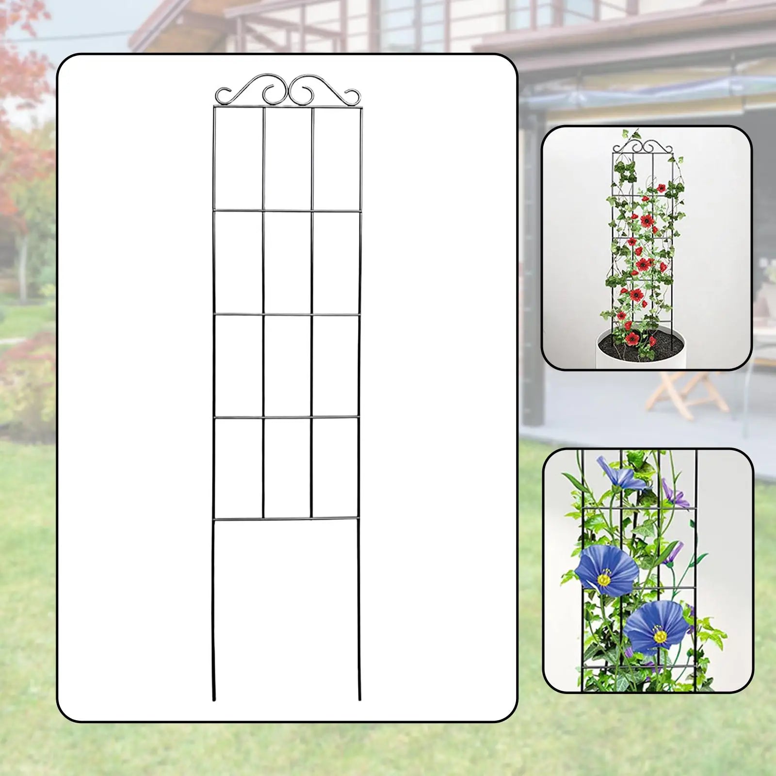 Garden Trellis for Climbing Plants,Flowers Stand,Plant Stake,Rustproof Plant Zpaxo