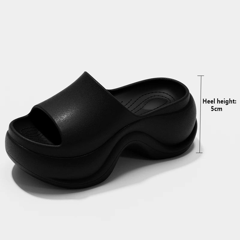Thick Platform Women's Slippers Summer Outdoor Indoor Soft Sole Home