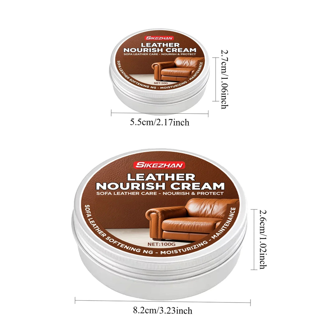 Advanced Leather Cleaning Cream Restoration Oil Cream Leather Sofa Car Interior Polishing Penetrates Deeply Long-Lasting Beauty Zpaxo