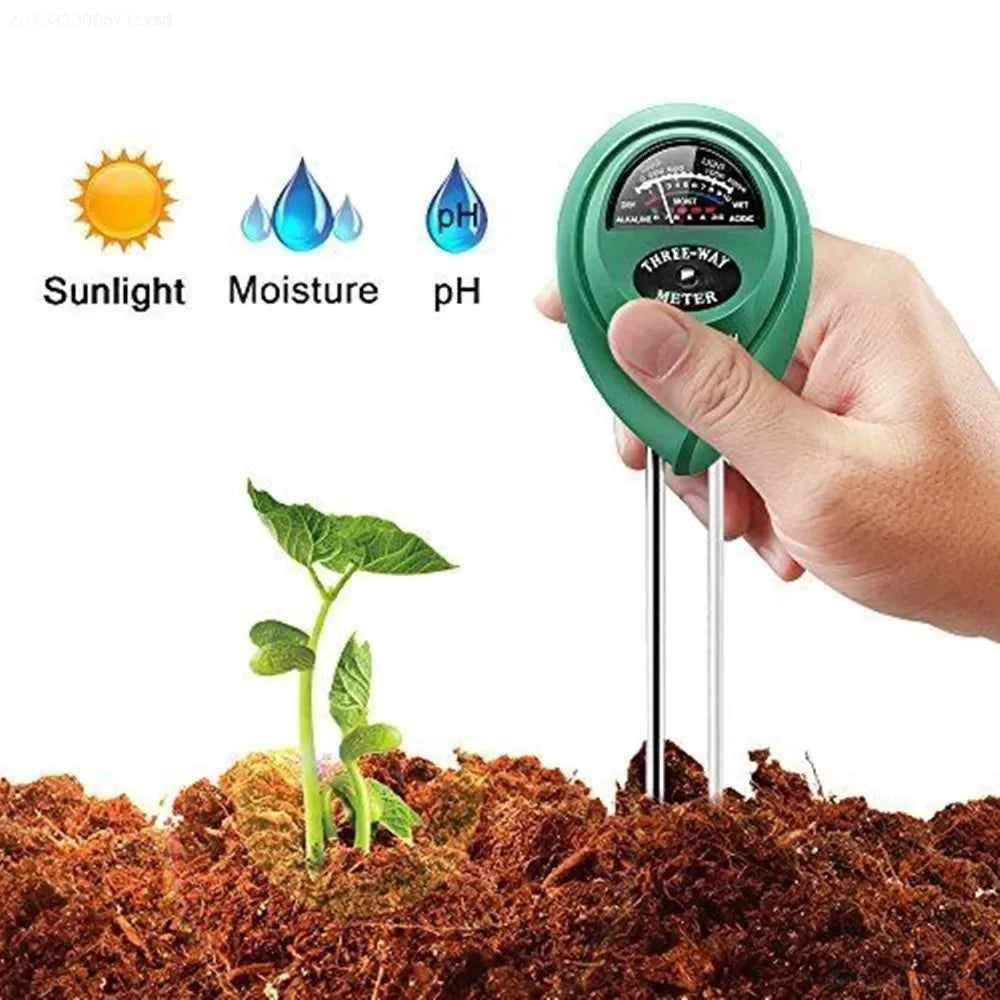 Garden PH Meter Sunlight 3in1 Soil PH Tester Garden Flowers Soil Moisture Sensor Plants Acidity Humidity PH Monitor Detector Zpaxo