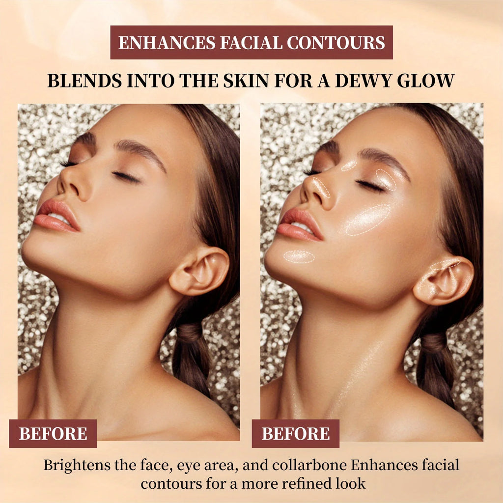 Highlight stick Clear and smart,water-sensitive face brightening and grooming,pearlescent fine flash three-dimensional highlight Zpaxo