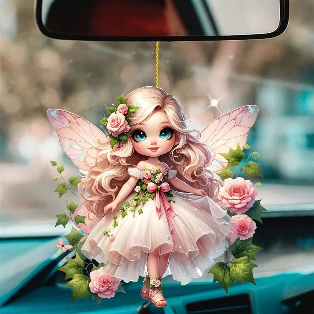 Acrylic Fairy Elf Pendant – Car, Bag & Home Charm Decor