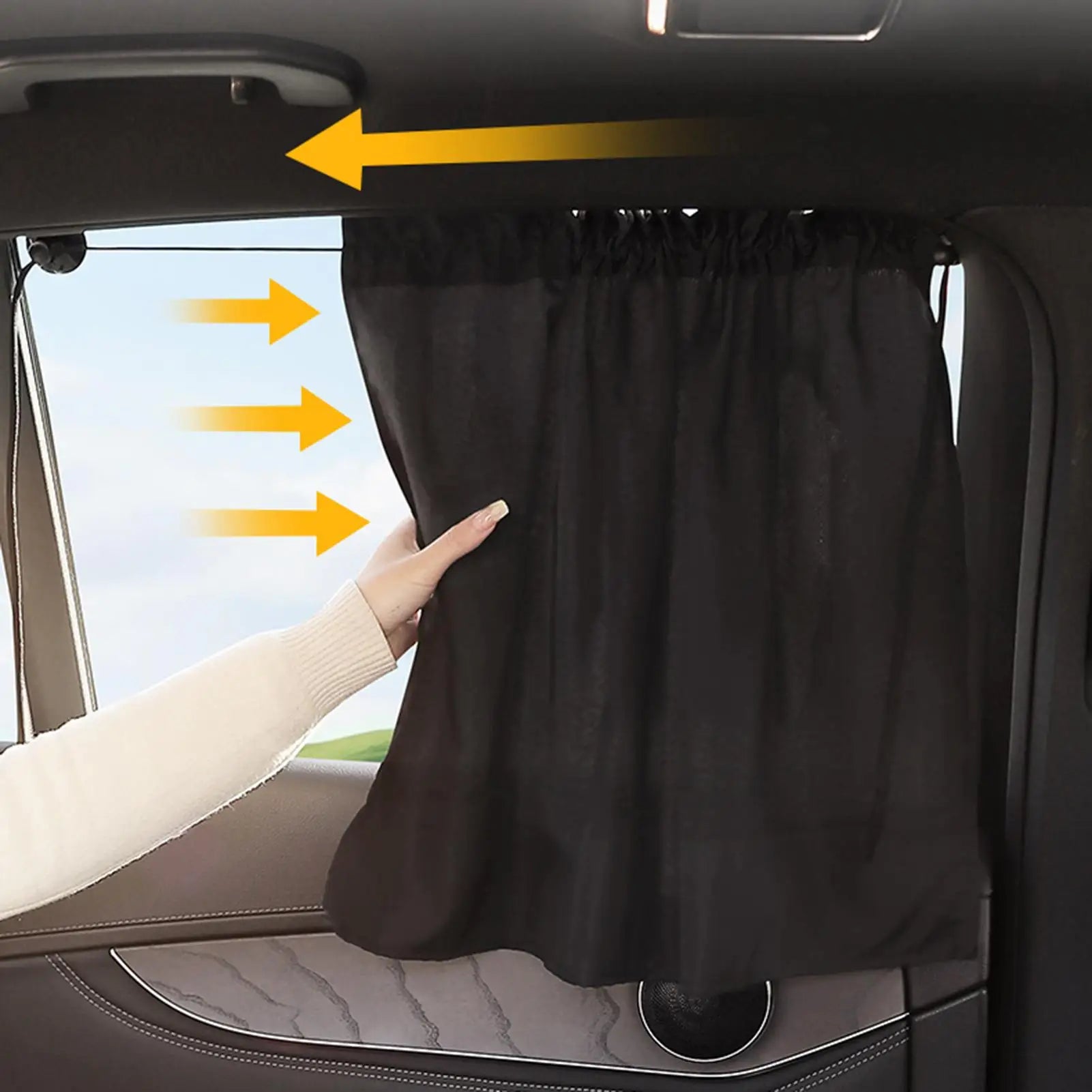 Car Privacy Curtain 1PC Suction cup blackout curtain Window Shade Privacy Travel Nap Night UV Reflection UV Block Sunshade Zpaxo