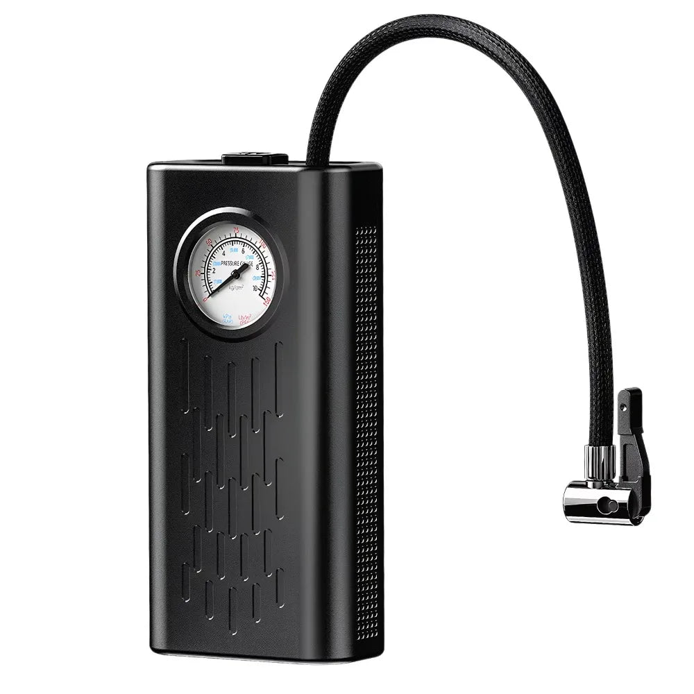 Pointer Pressure Gauge Digital Car Tire Inflator Wireless Portable Electric Air Compressor Fast Inflation Leak-Proof Zpaxo Black