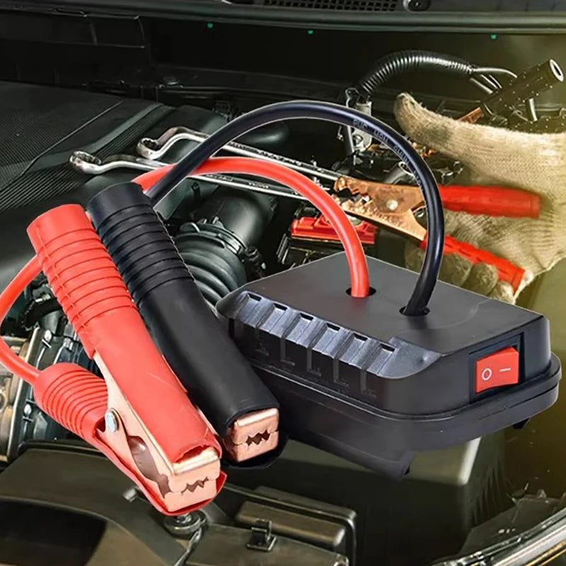 Black Red Igniter Jump Starter Lithium Battery Booster Cable Adapter