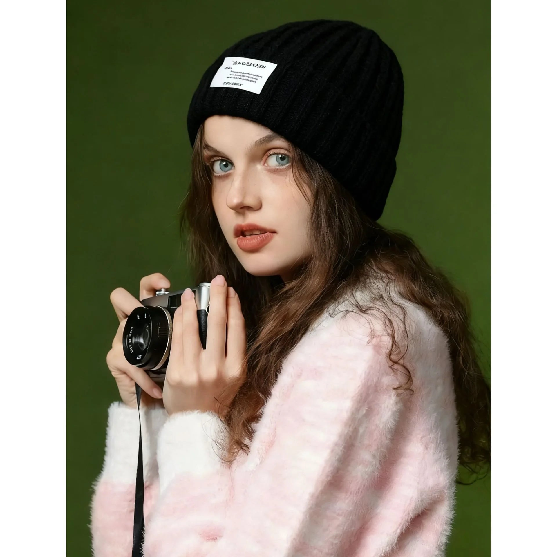 Deer Plush Knitted Beanie – Windproof Unisex All-Season Hat