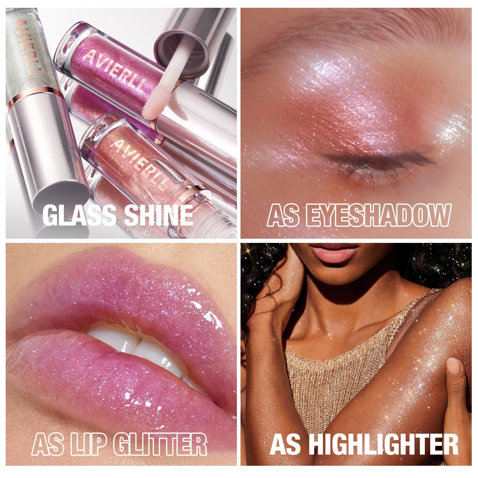 Dazzling Diamond Pearlescent Liquid Lip Oil-long-lasting Glittery Zpaxo