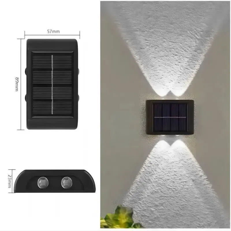Solar LED Wall Light IP65 Waterproof – Garden & Courtyard Lamp