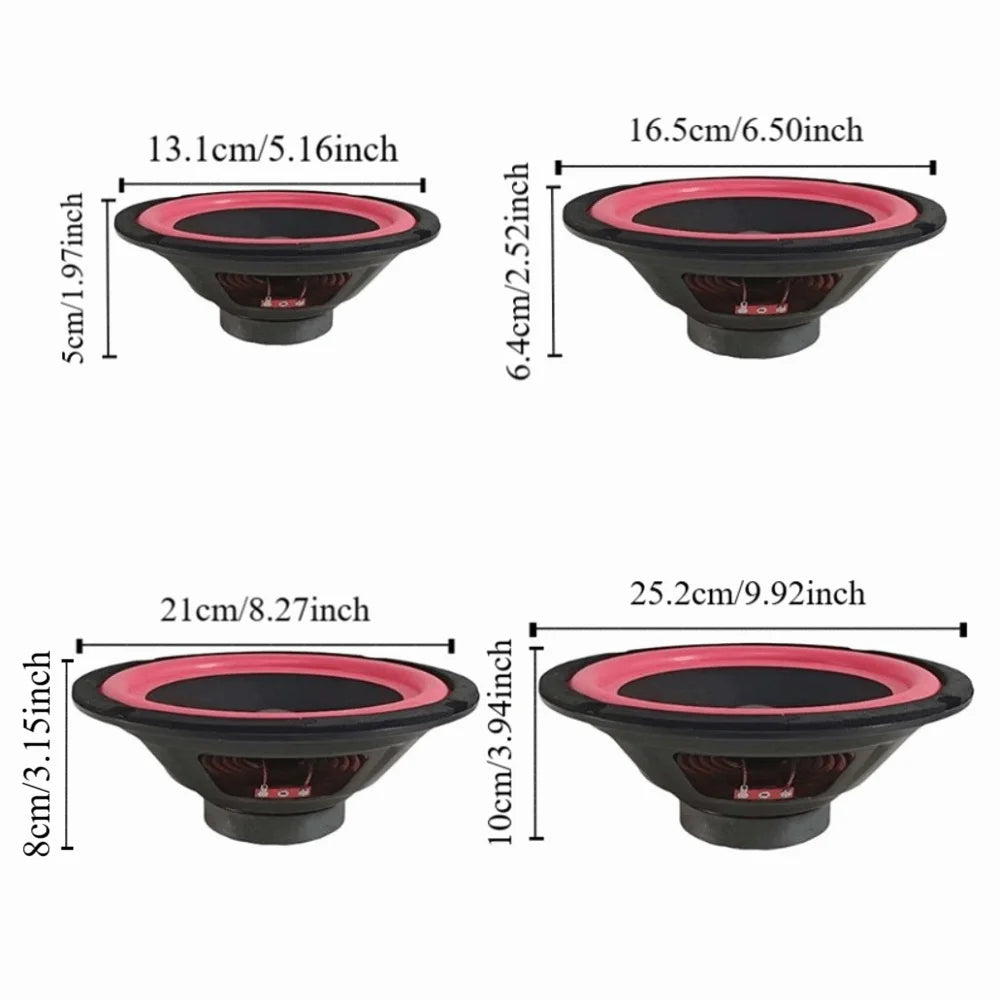 Universal Car 4 Ohms Speakers Durable Non-deforming Coaxial Subwoofer Zpaxo