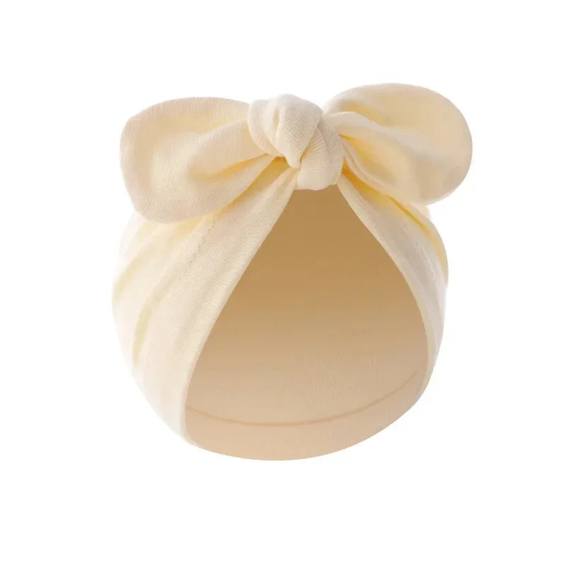 Newborn Hat Girls Boys Beanie Cute Bows Turban Hats Cotton Infant