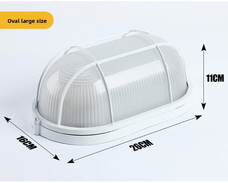 IP65 Waterproof LED Ceiling Lamp – Dustproof Anti-Corrosion LED Ceiling Lamp Zpaxo 24W with emergency Oval large size China Mainland
