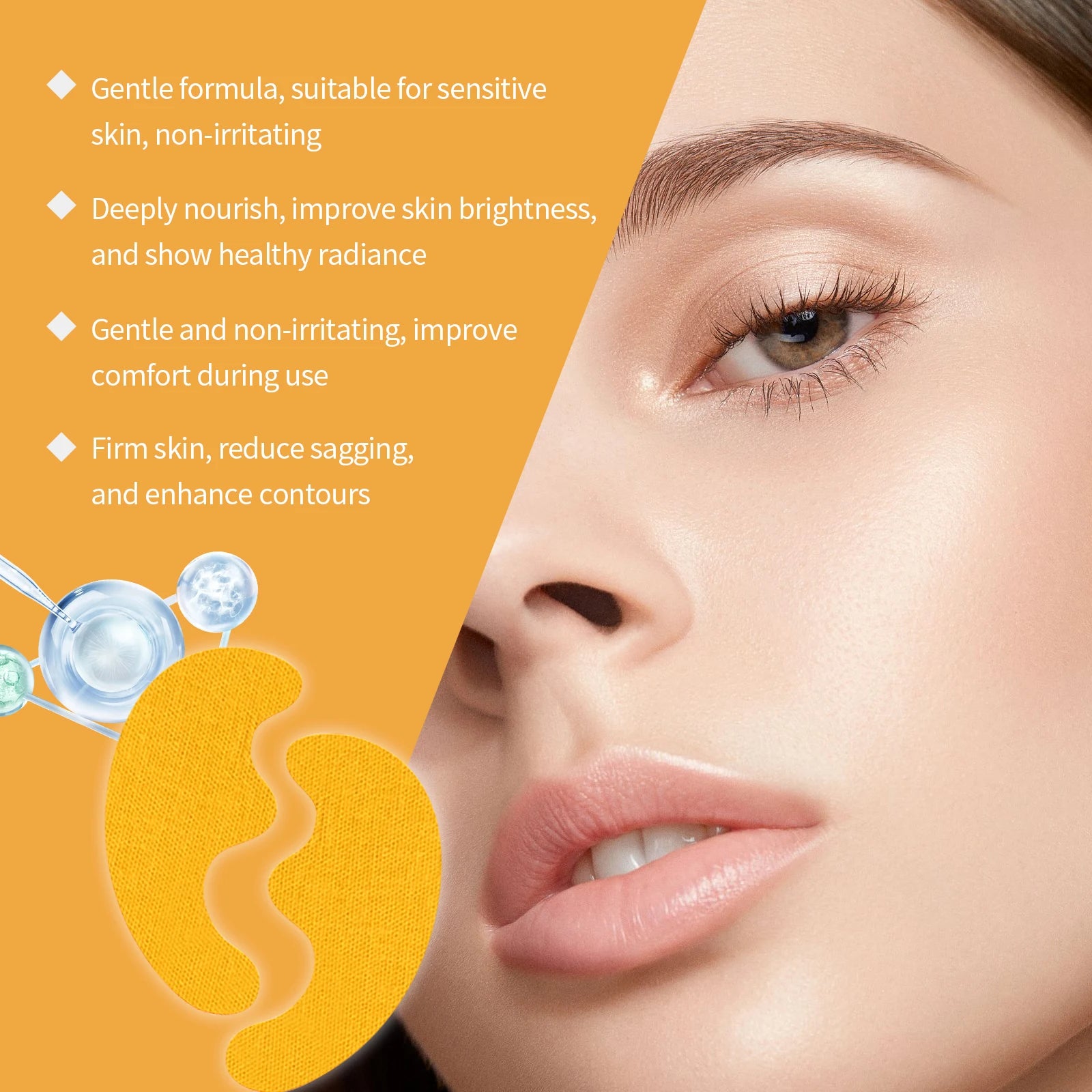 Nasolabial Fold Collagen Gel Patch – Anti-Wrinkle Face Lift Anti-Wrinkle Face Patch Zpaxo