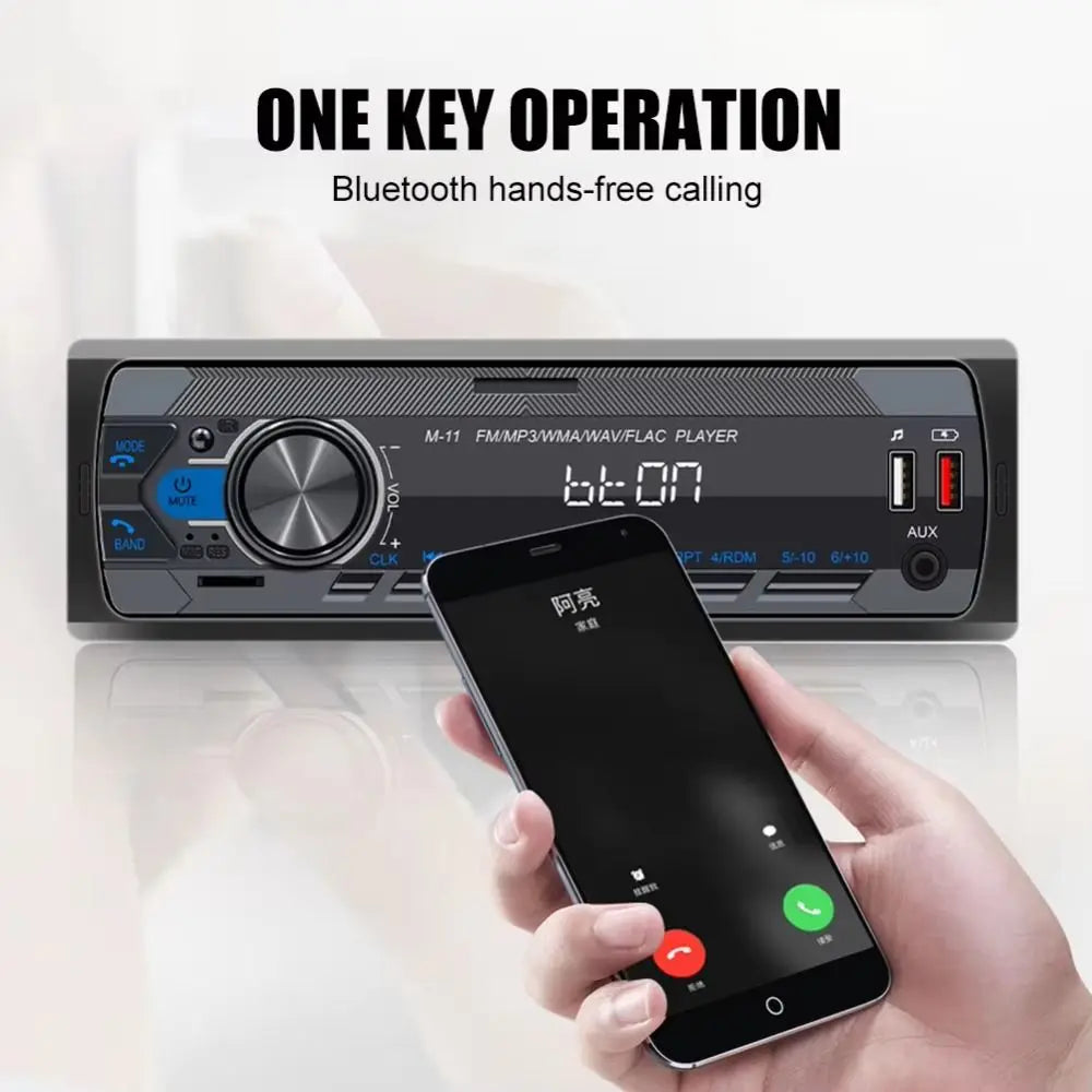 12V Bluetooth Car MP3 Player LED Display Remote Control Car FM Radio Button Control 4 Channel Car MP3 Player Universal Zpaxo