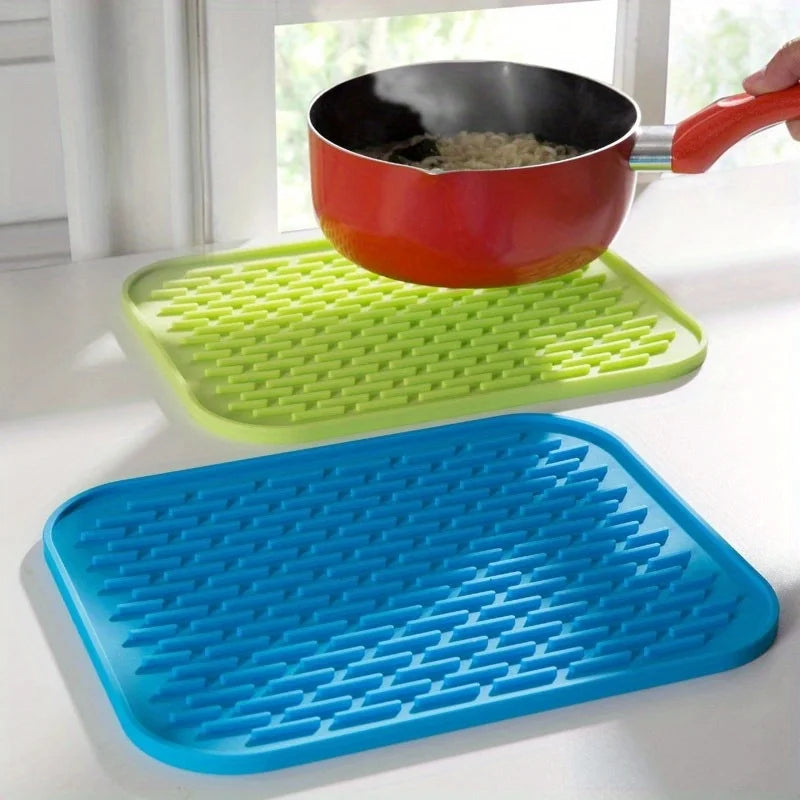 Pot Mats Silicone Placemats Coasters Creative Coffee Mats, Countertop Heat-Resistant Mats, Plate Mats, Heat-Insulating Pot Mats Zpaxo