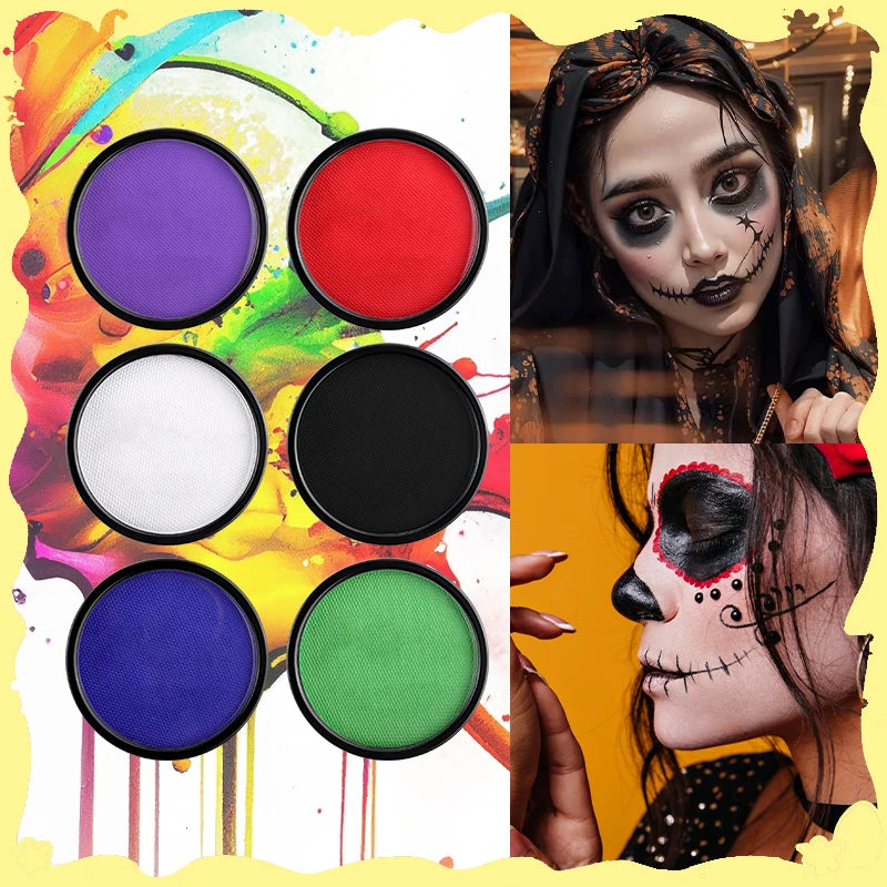 Non-toxic Monochrome Face Body Paint Palette-water Soluble Easy Clean Zpaxo