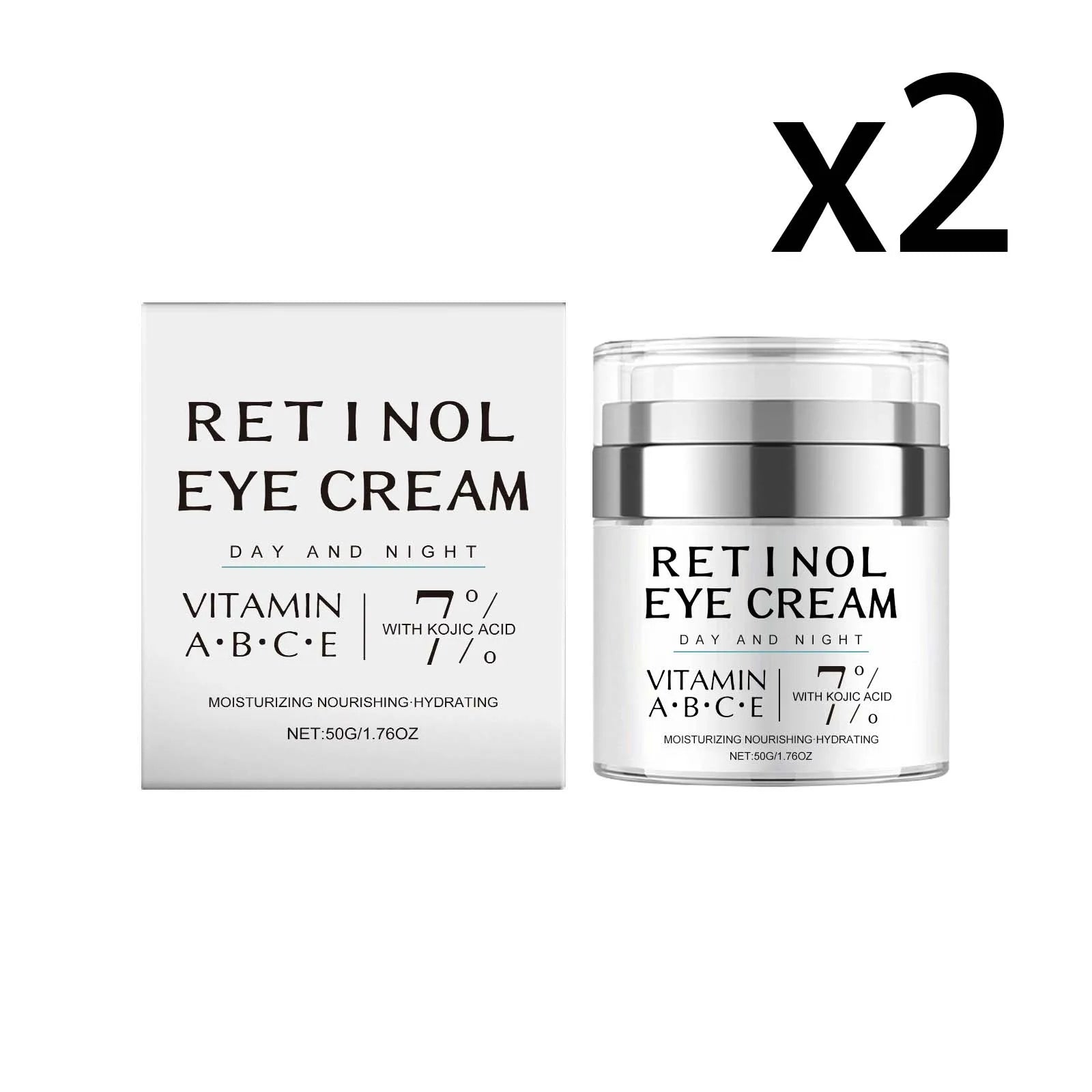 Retinol Firming Eye Cream – Anti-Aging, Dark Circles & Bags Eye Cream Zpaxo 2x50g 50g