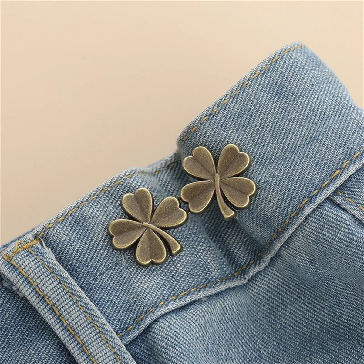 1 Pair Jeans Button Adjustable Clips for Pant Skirts Waist Tightener Buckle Snap Button Adjuster Pants Pin Retractable Button Zpaxo D