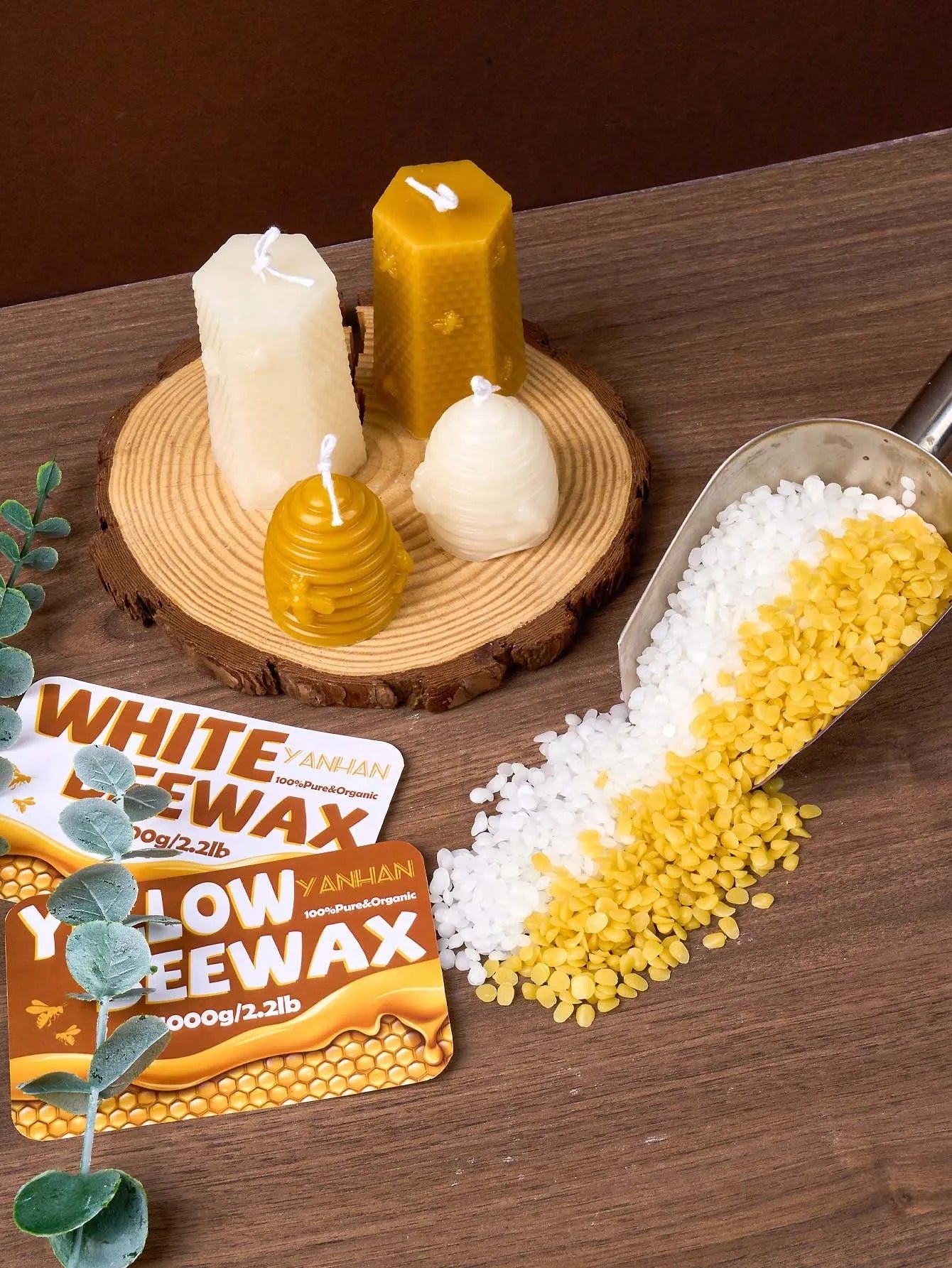 Natural Beeswax Granules – White & Yellow DIY Candle Making Wax Candle Making Wax Zpaxo