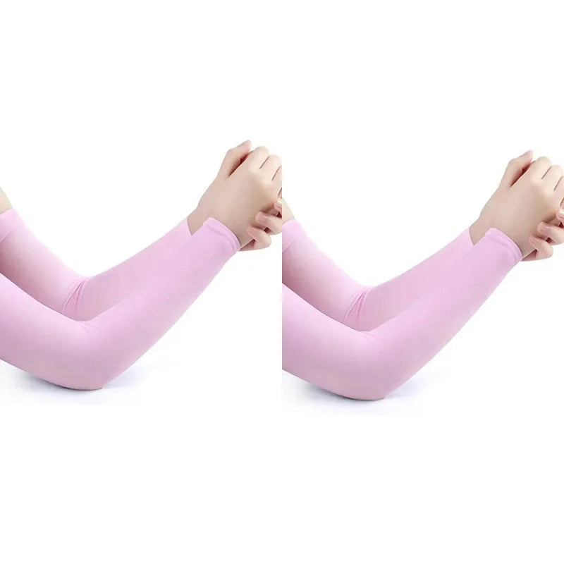 Ice Silk UV Protection Arm Sleeves – Unisex Summer Cycling