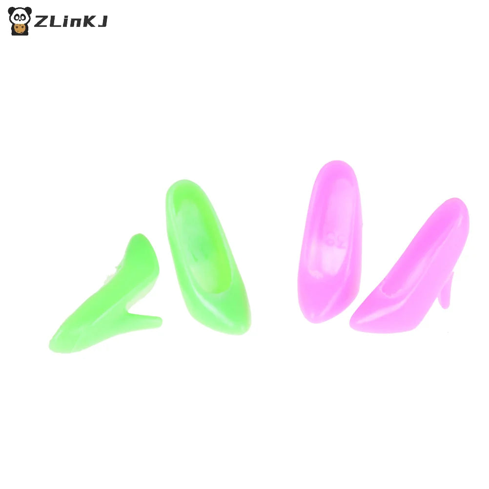 ▶10 Pairs Mix Colour Common style Doll Shoes Party Dress Dolls Accessory Zpaxo