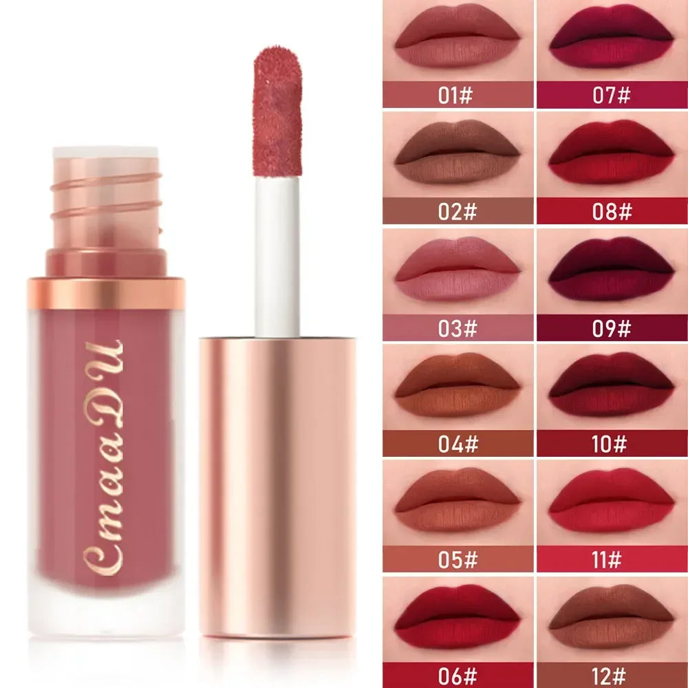 Waterproof Matte Velvet Lip Glaze Moisturizing Long Lasting Non-stick