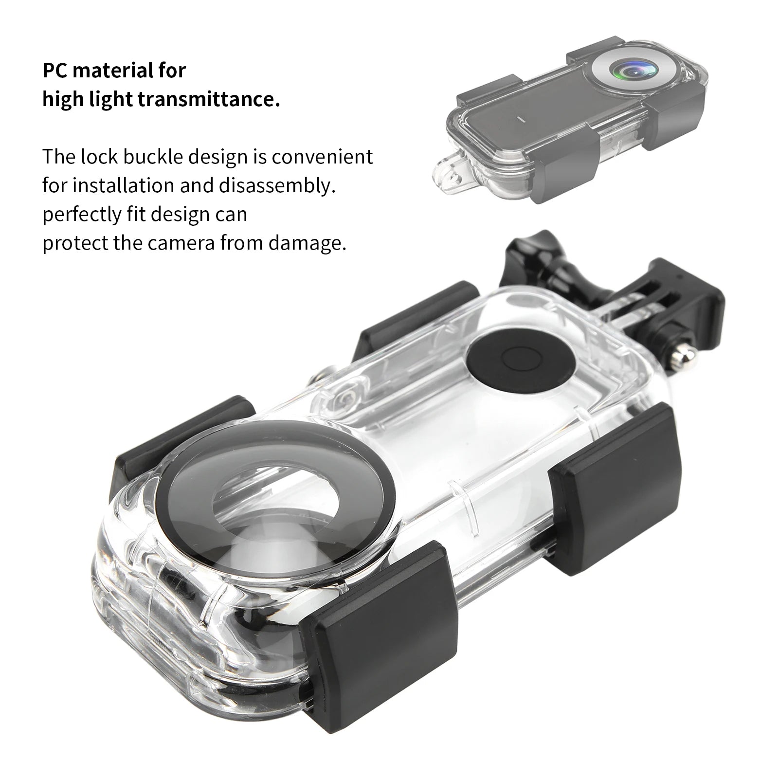 Waterproof Housing Case 40m 131ft Insta360 ONE X2 Camera Protective