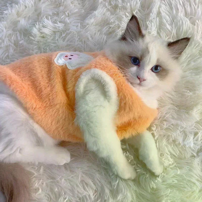 Faux Rabbit Fur Winter Warm Dog Cat Fleece Clothes Breathable Zpaxo