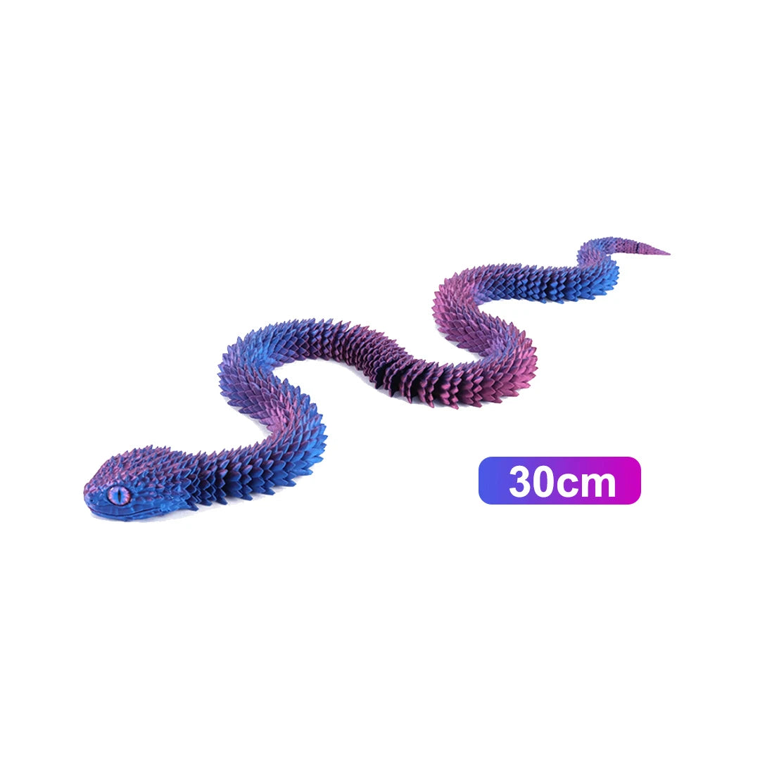 3D Printed Snake Figurines Simulated Animals Kid Craft Ornament Zpaxo