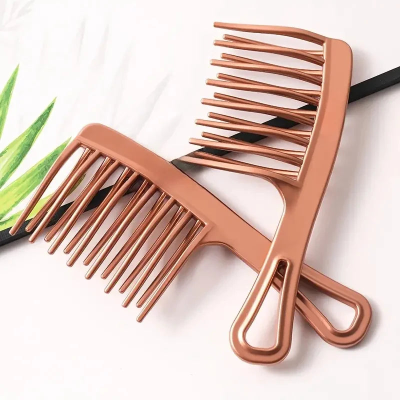 Double row big tooth comb wide tooth ladies special perm curly plastic large fluffy long hair styling comb Zpaxo