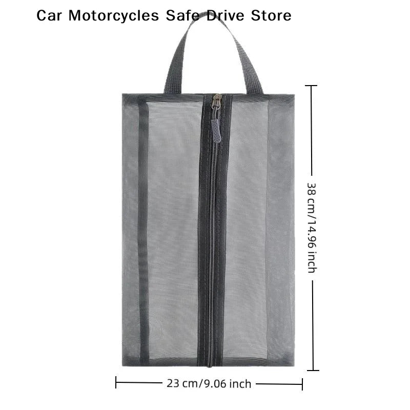 M1Pcs Large Capacity Organizer Foldable Breathable Mesh Shoe Bags Gym