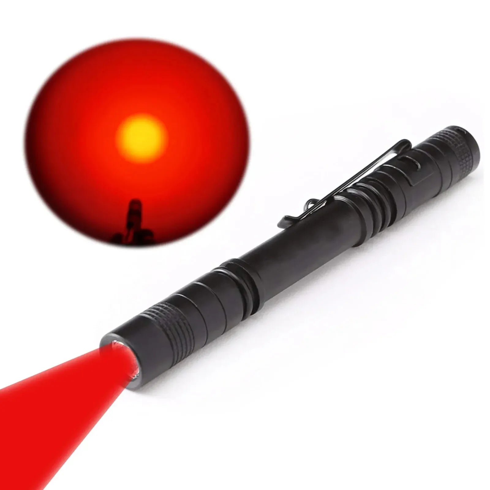 Red Light Pen Flashlight – Night Vision, Camping & Beekeeping Red Light Flashlight Zpaxo 702 red lgiht Black AAA