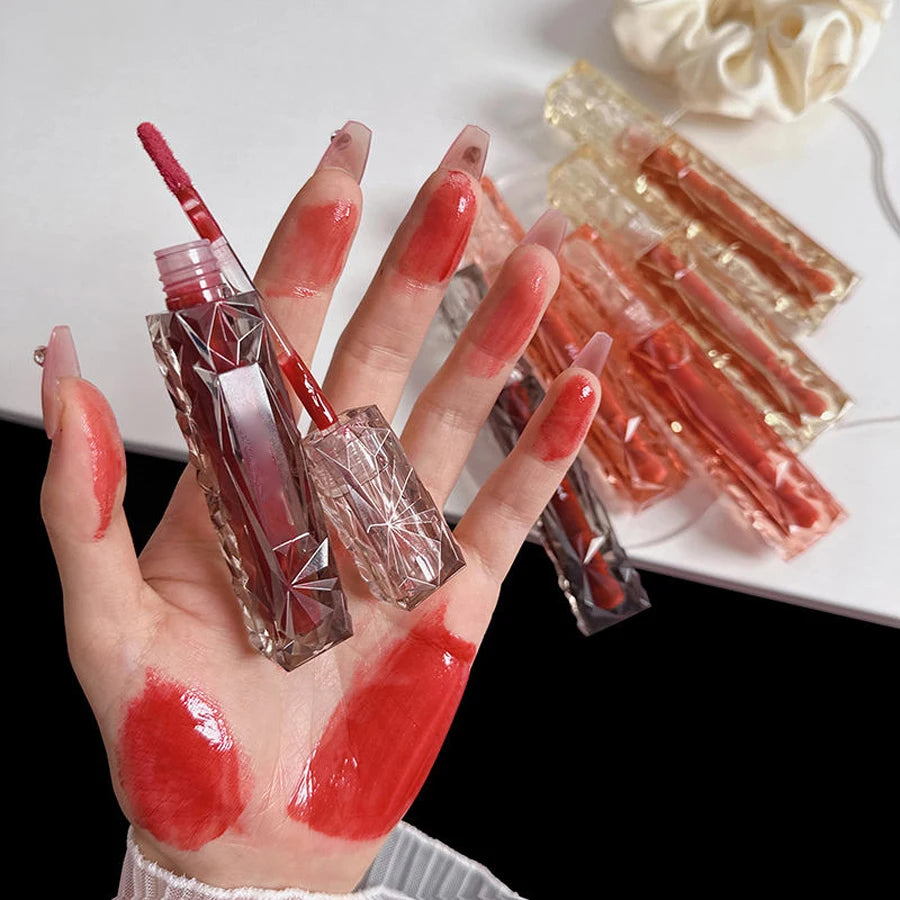 Lip Gloss Long-lasting Moisturizing Easy Halo-dyeing Waterproof Mirror Water Glass Lip Gloss Transparent Color Cosmetics Zpaxo