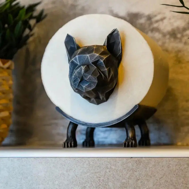 Cute Dog Shape Toilet Tissue Rack Standing Storage Roll Paper Holder
