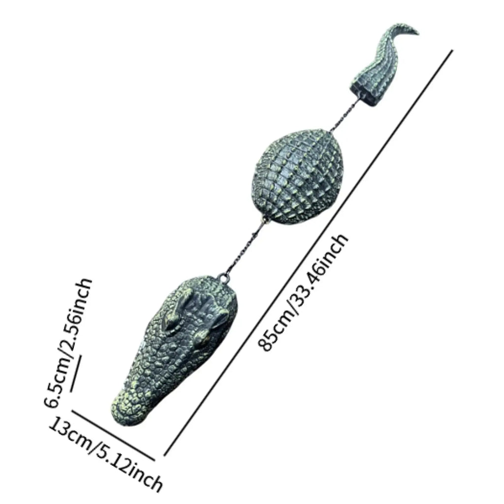 Pool Floating Crocodile Decoy Deterrent Ducks Realistic Alligator Zpaxo