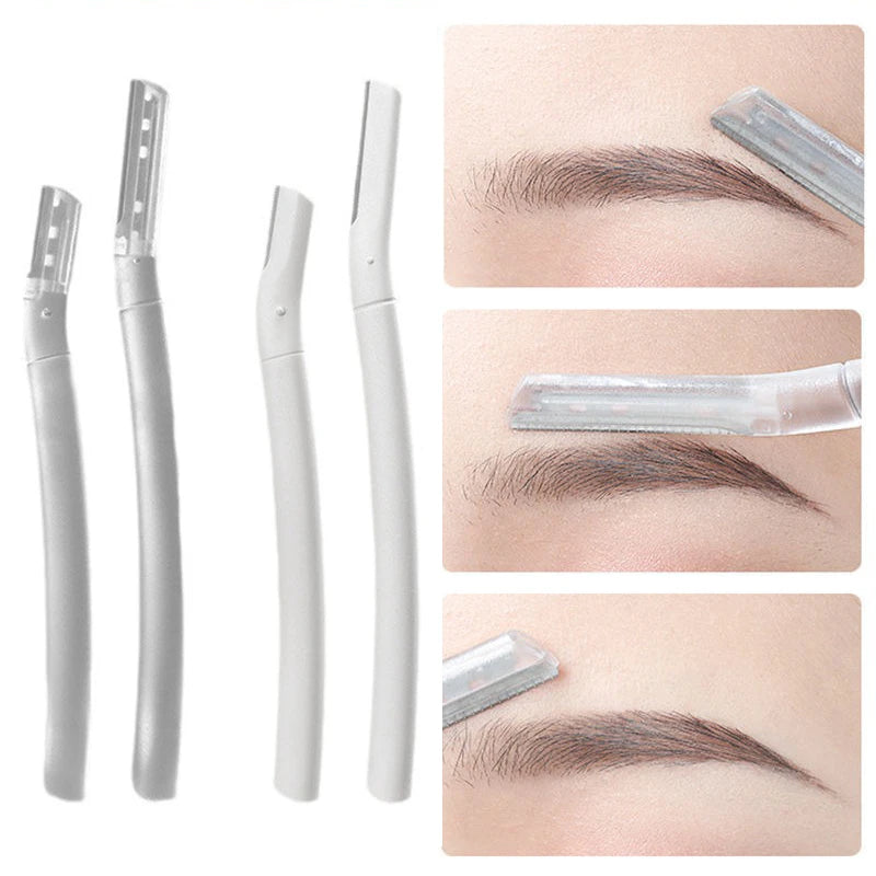 2pcs Trimming Knife Eyebrow Razor Eyebrow Trimmer Safe Anti-scratch Eyebrow Shaving Tool Facial Razor Beginner Beauty Tool Set Zpaxo
