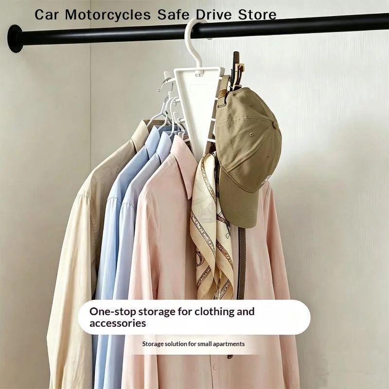 CMV-Shape Multi Hook Closet Hanger Organizer 12 Hooks Space Saving