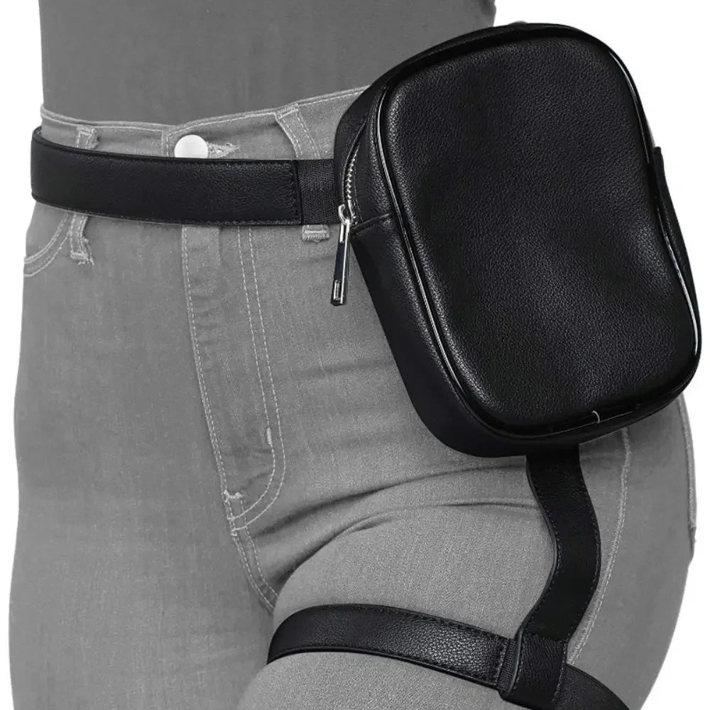 Cross Motorcycle Women Waist Leg Storage Pu Leather Fanny Waterproof Zpaxo