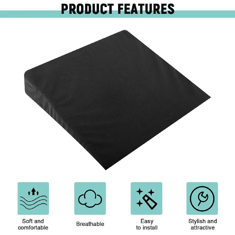 Car Seat Wedge Leveling Pad Breathable Fabric Rear Support