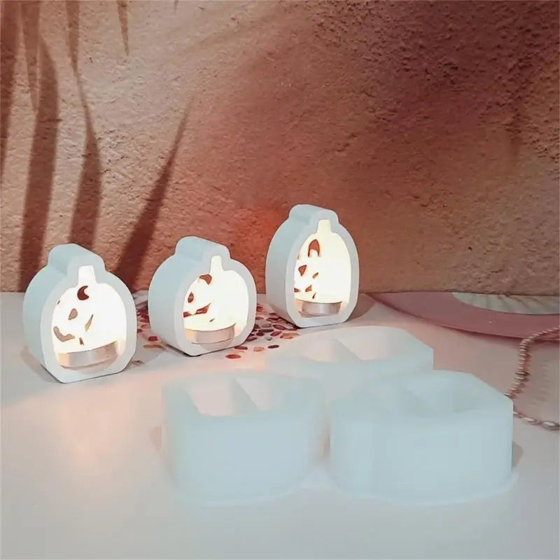Halloween Themed Silicone Molds 4 Cavities Pumpkins Mould