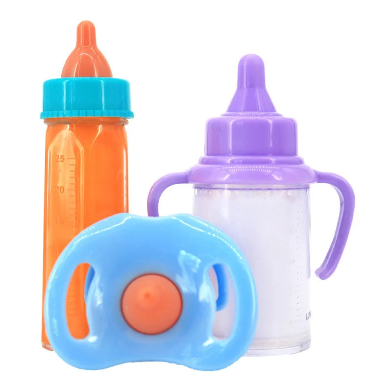 Large Doll Baby Bottle 6 Magic Feeding Suitable Milk&juice Bottles