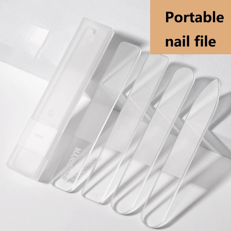 Portable glass nail file - washable for easy cleaning - an excellent tool for manicure polishing and shaping nails. Zpaxo