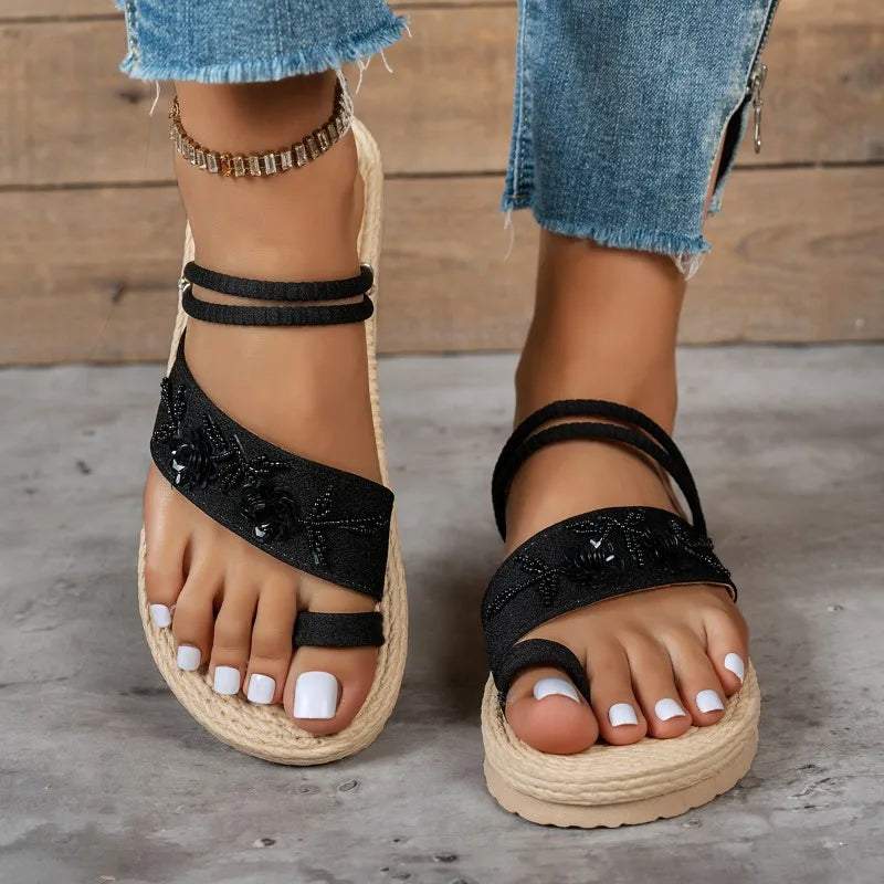Women's Fish Mouth Toe Loop Comfortable Slippers 2026 Summer Women Zpaxo