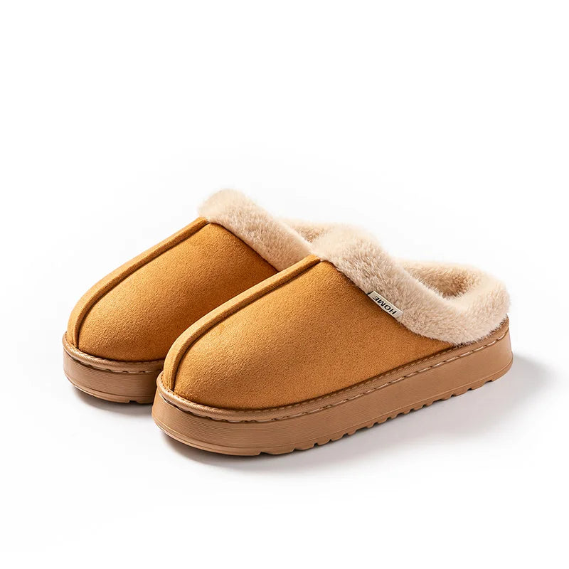 Fashion Women Fluffy Slippers Autumn Winter Indoor EVA Thick Sole